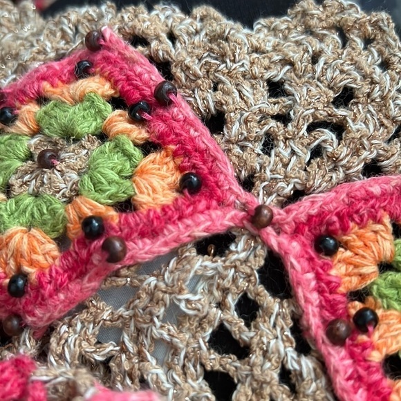 Marisa Christina Crochet Colorful Hippie Sweater Size Small - Picture 11 of 12